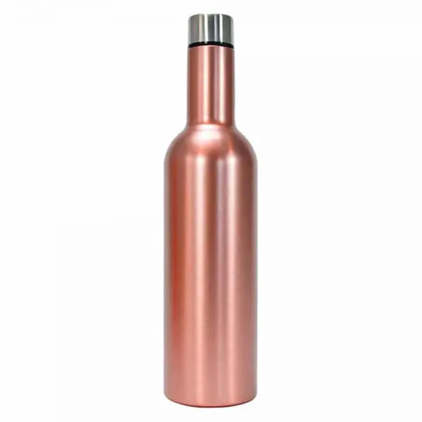 Double Walled Stainless Steel Wine Bottle - Rose Gold