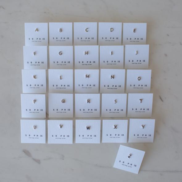 Little Letter Studs Silver