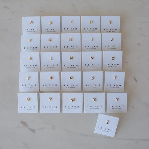 Little Letter Stud Gold