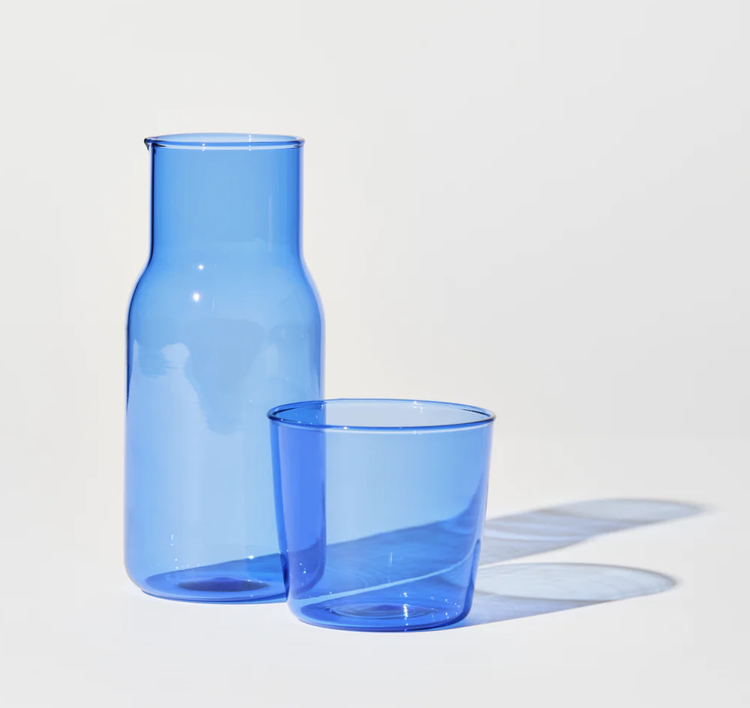 Carafe and Cup Set in Blue