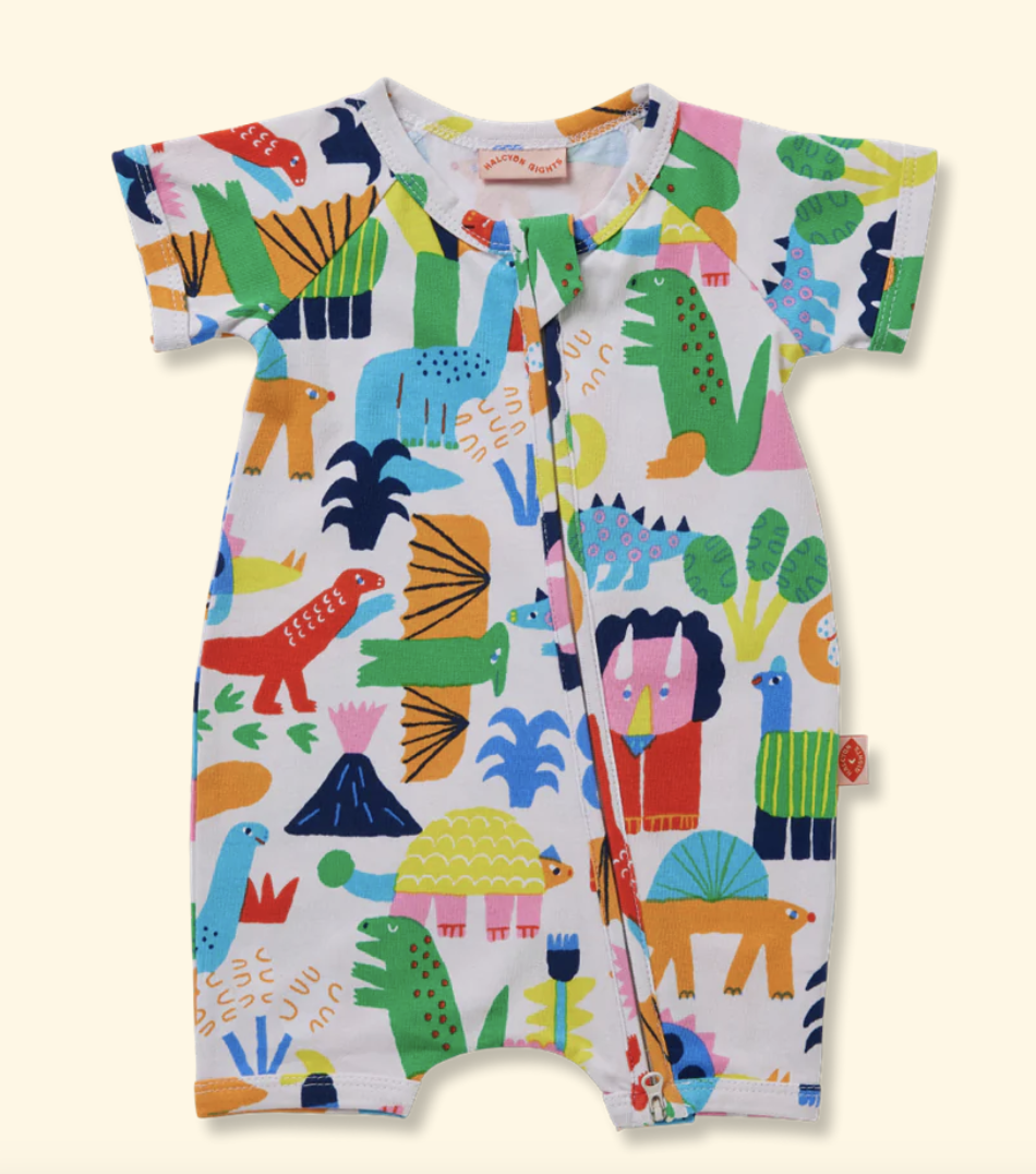 Our Land Before Short Sleeve Zip Suit