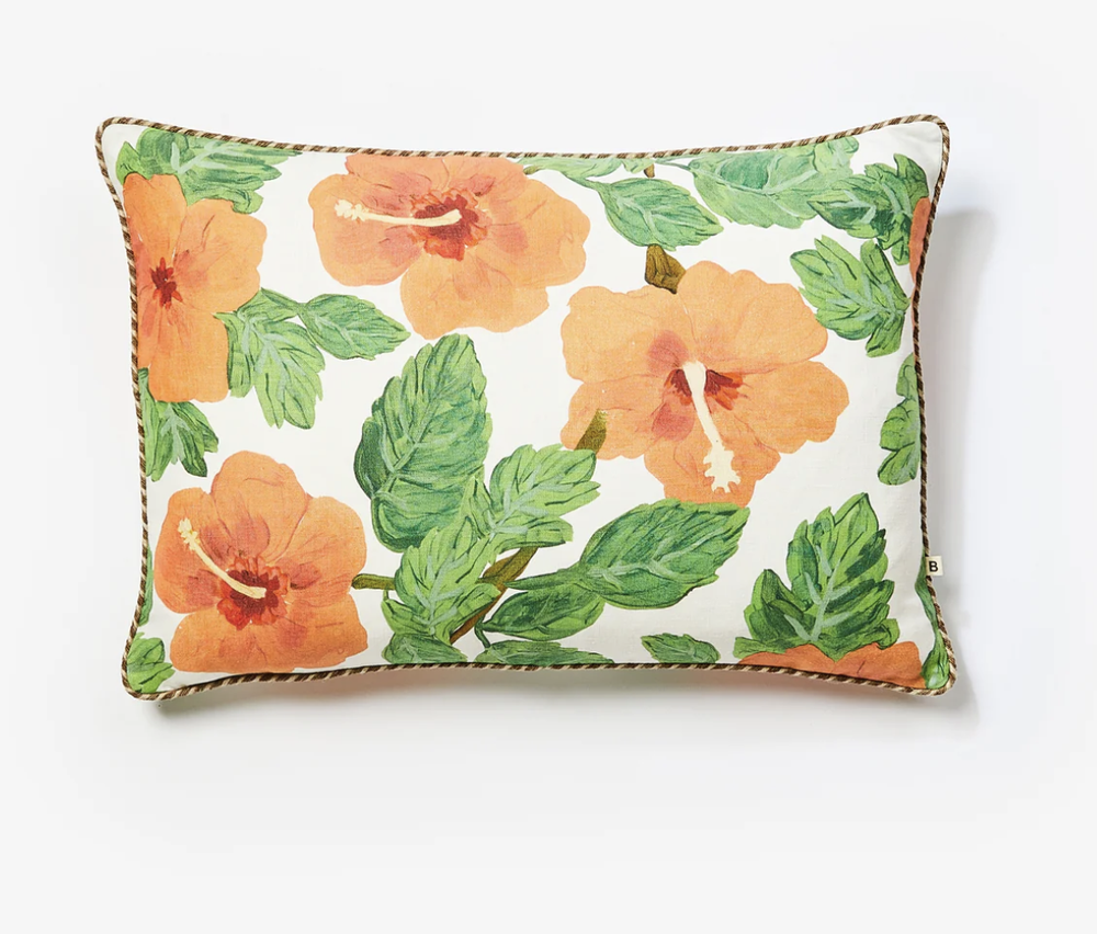 Hibiscus Coral 60x40cm Cushion