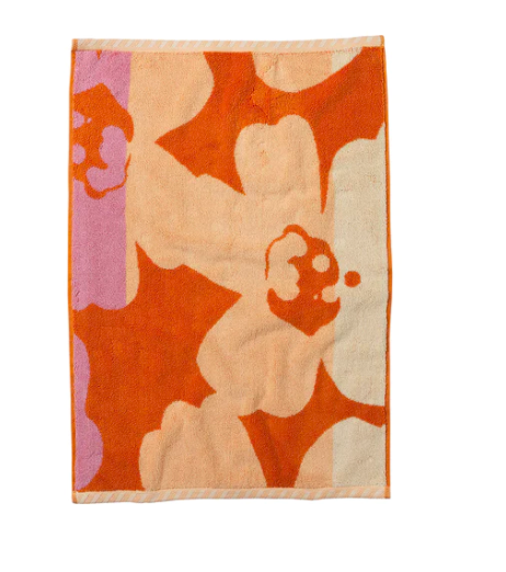 Manning Floral Hand Towel- Persimmon