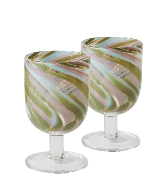 Monsoon Swirl Cocktail Glass 2P Set One Size
