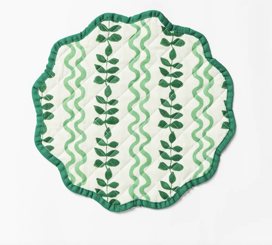 Ferns & Waves Greens Placemats- Set of 4