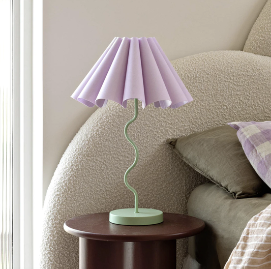 Cora Table Lamp- Lilac/Pastel Green