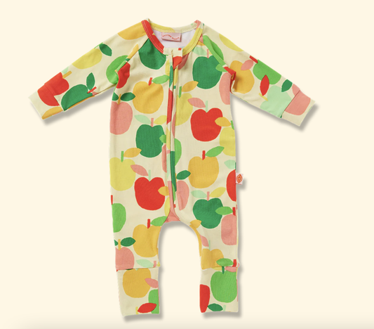 A Is For Apple Baby Long Sleeve Romper