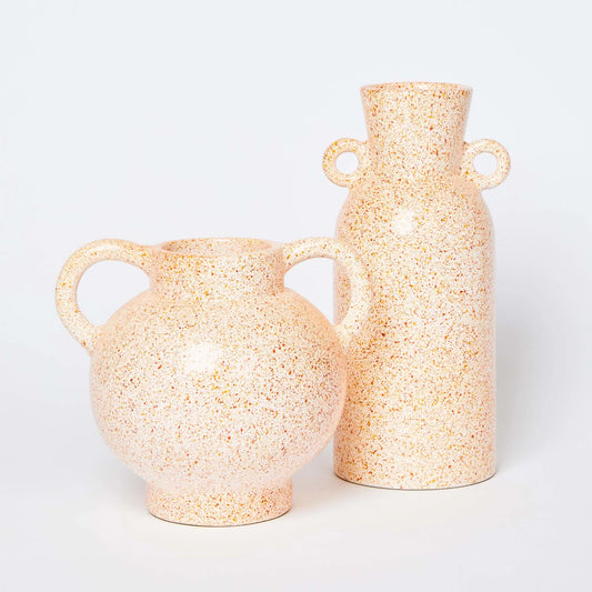 Speckle Amber Short Vase