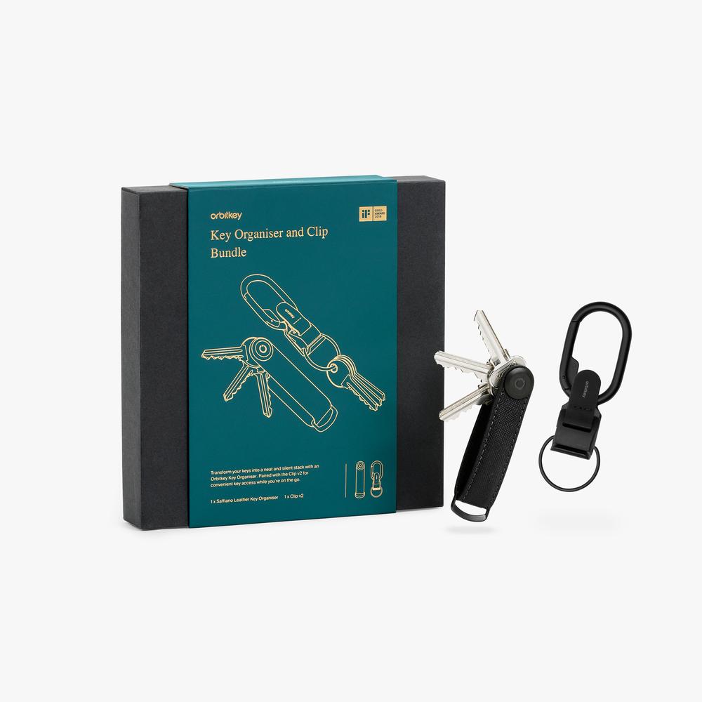 Key Organiser & Clip Bundle- Black