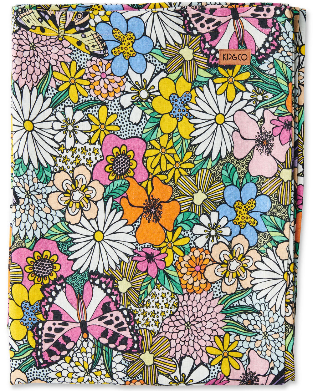 Bliss Floral Round Linen Tablecloth One Size